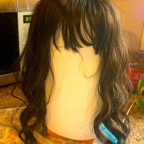 Elegant Black Wavy Hair Wig - Picture 1 of 2